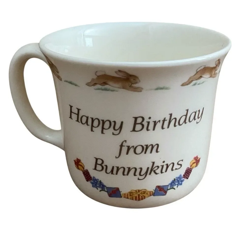 Royal Doulton Fine Bone China Happy Birthday From Bunnykins Mug/Cup EUC! Baby